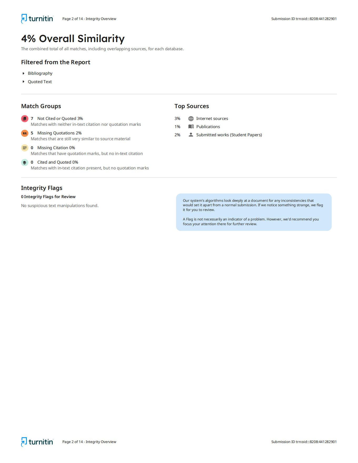 Similarity Report Sample Preview